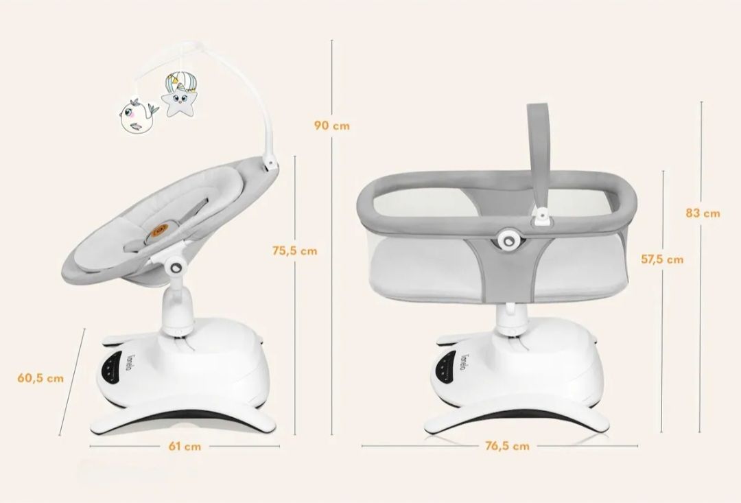 Lionelo Sdraiette & Sdraiette a dondolo: Lionelo Babyschaukel Bella 2 in 1 Set – Usato da Suhr venduto da fas1992 3