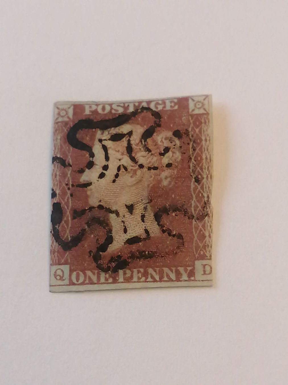 Alle Briefmarken: One Penny Red 1841  – Gebraucht aus Happerswil von tschergi
