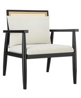 neuer Loungsessel mit Polster in schwarz/beige