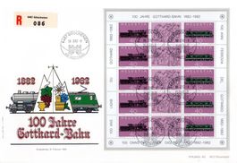 100 JAHRE GOTTHARDBAHN GÖSCHENEN 1982 GROSSBRIEF ET - NN34
