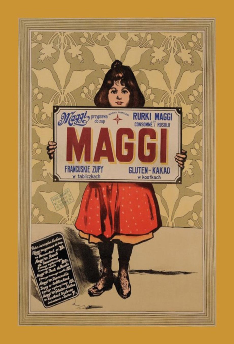 Maggi Schilder: Blechschild-MAGGI-MÄDCHEN MIT MAGGI TAFEL – Neu und originalverpackt aus Rupperswil von big-one-sale