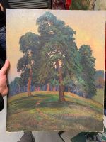 spannendes Ölgemälde Landschaft mit Bäumen