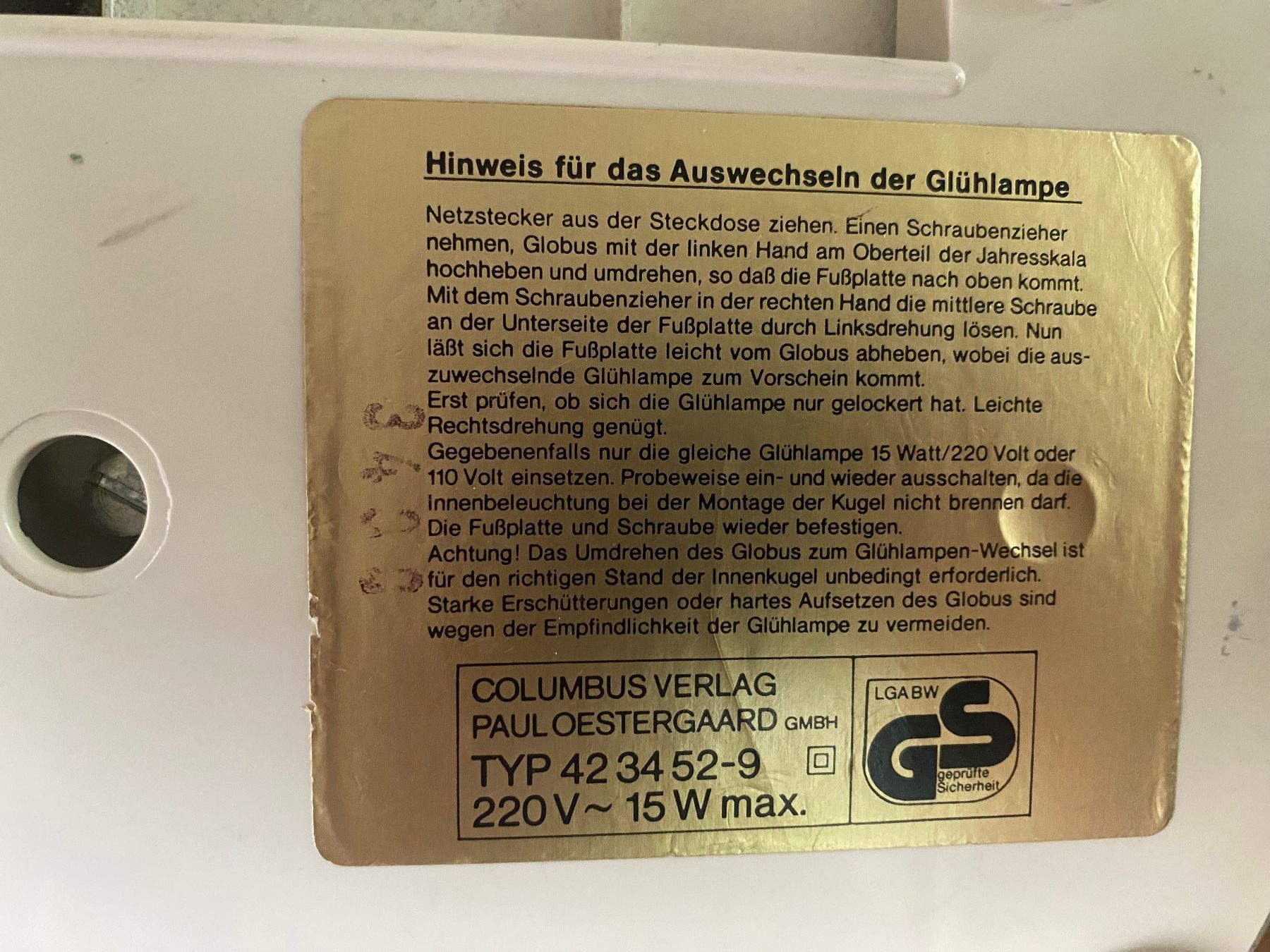 Autres décorations & accessoires: Alter Globus – D'occasion à Bern par Huglimat 4