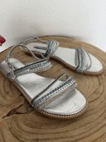 Francescomilano Sandalen Silber mit Strass Gr. 39