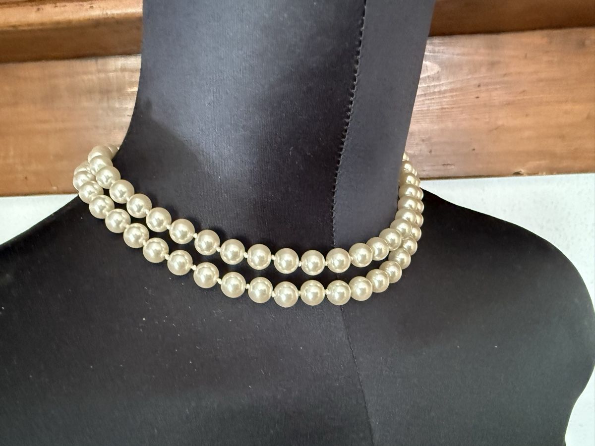 Catenine: Vintage Perlenkette mit Strassverschluss – Usato da Lamone venduto da LaCantinaMagica 3