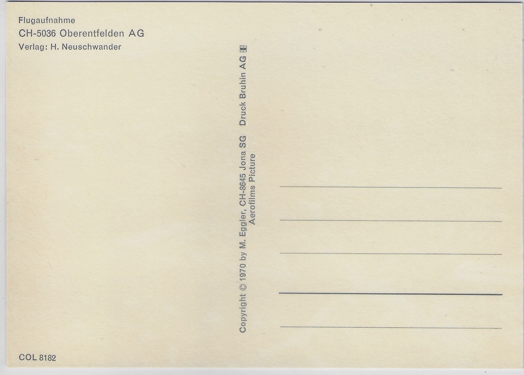Cartoline postali: Flugaufnahme Oberentfelden AG – Antico da Ettingen venduto da Kartenplanet 1
