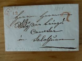 Mümliswil 10. April 1841am A. Wyser Zeughauscommissär Soloth
