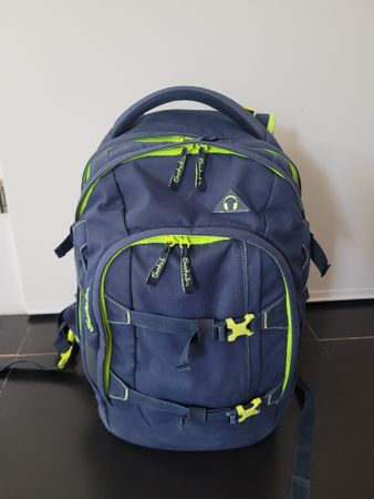 Satch Schulrucksack blau/neongelb guter Zustand
