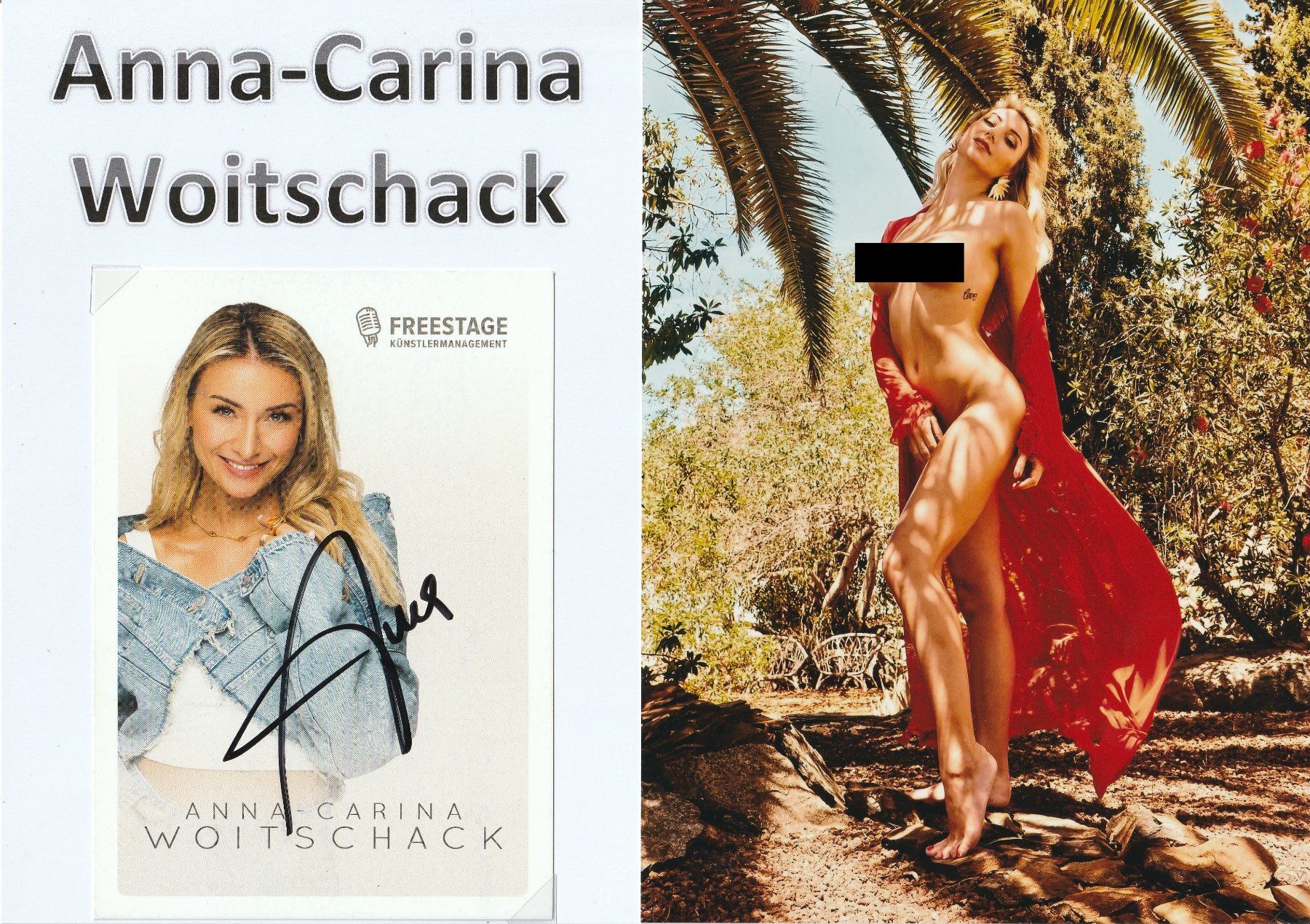 Autografi: Anna-Carina Woitschack / Originalautogramm – Usato da Schwyz venduto da racingautographs