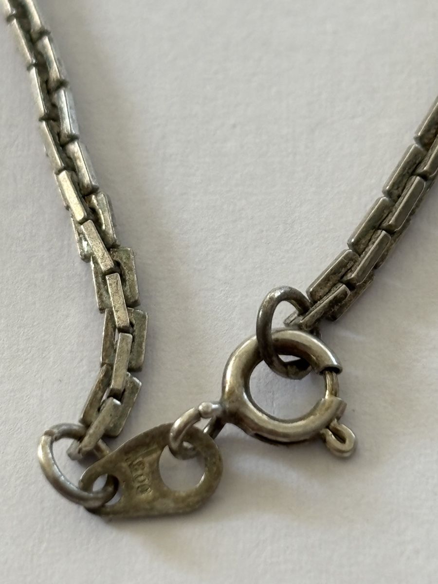 Catenine:  silber Kette mit Onyx Kugeln 800 – Usato da Langnau am Albis venduto da flusspflege 1
