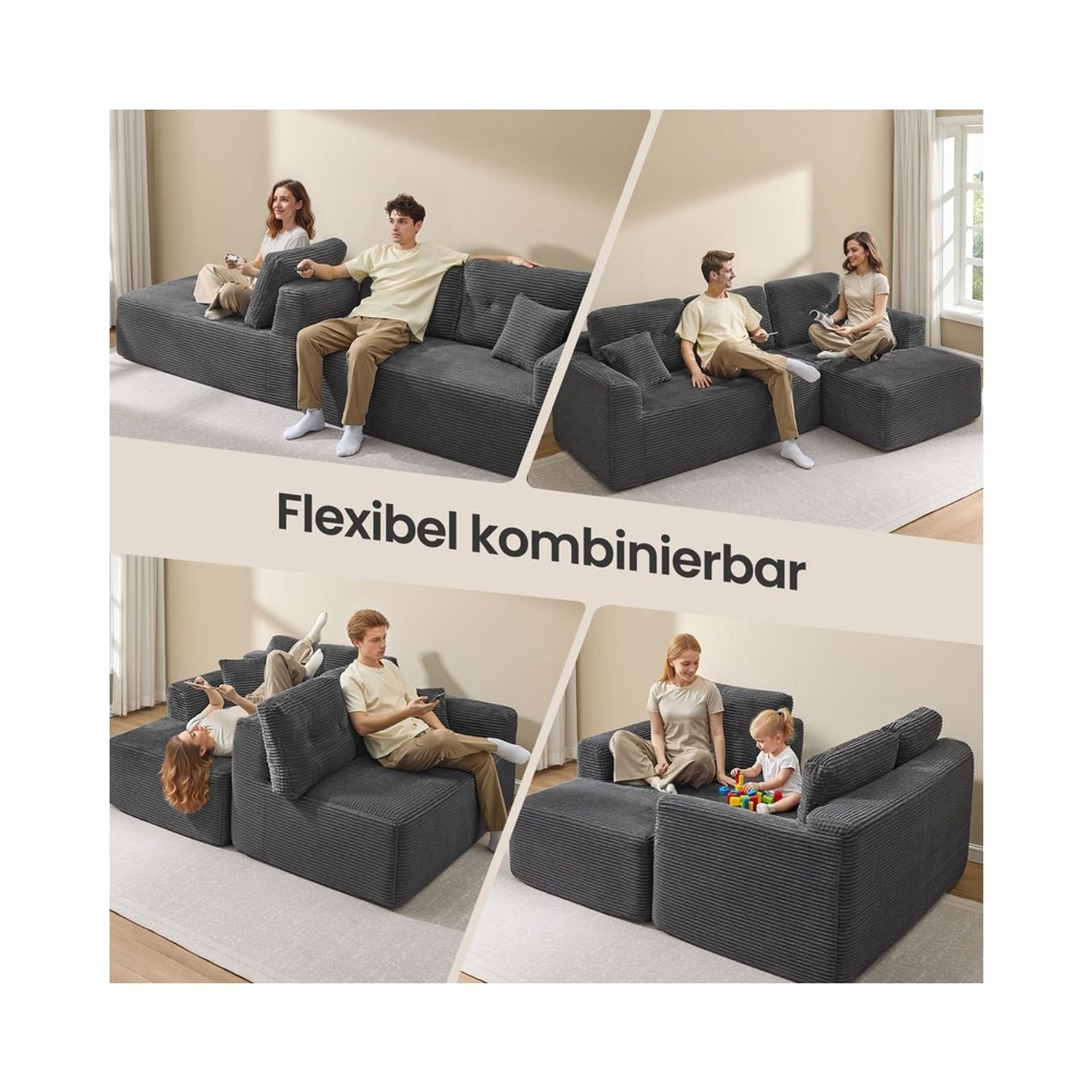 Divani: Modulares Ecksofa mit Chaiselongue NOVA – Nuovo e nell'imballaggio originale da Lachen SZ venduto da MAMORU-MOEBEL 3