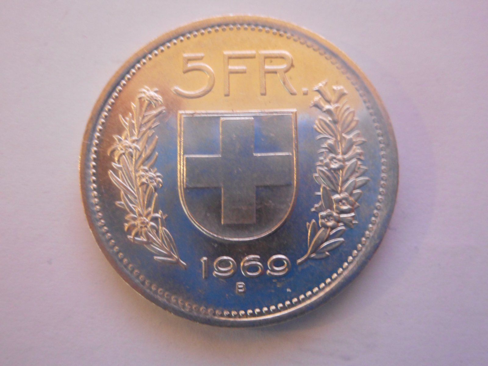 Tutti le monete: 5 Fr. 1969 silber  unz/stgl – Nuovo (secondo la descrizione) da Kriegstetten venduto da pizlad2010