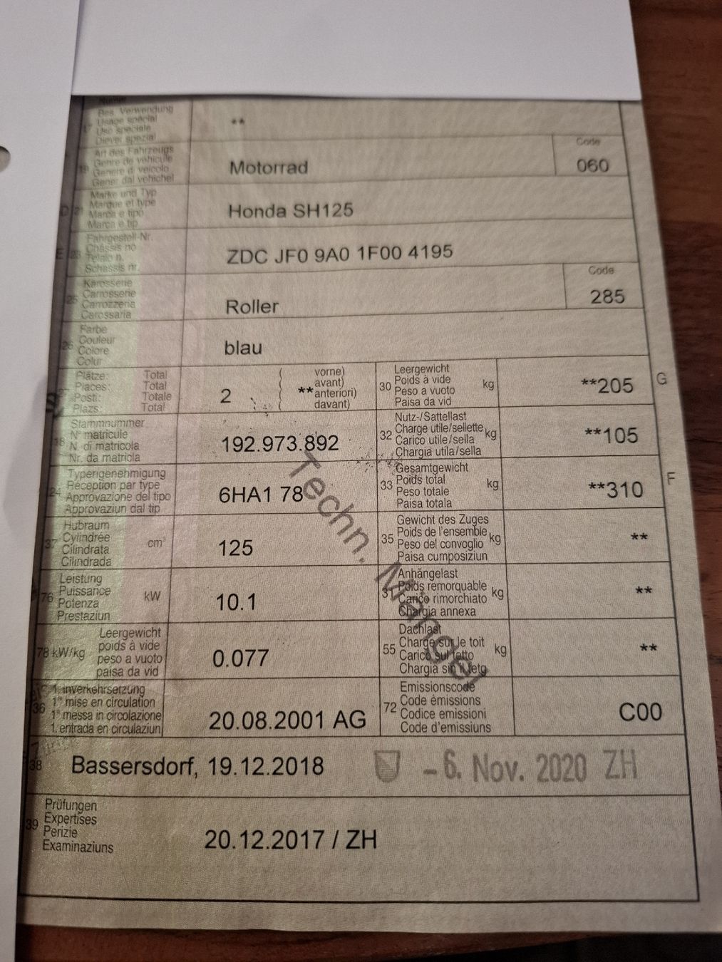 Honda Scooter: Honda sh 125 – Usato da Reinach BL venduto da chlaus04 1
