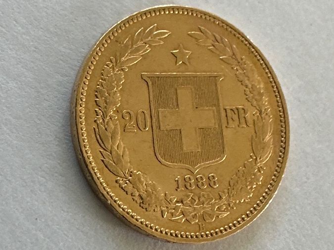 Tutti le monete: Helvetia 1888, - unz – Usato da Erlach venduto da gubbe1 1