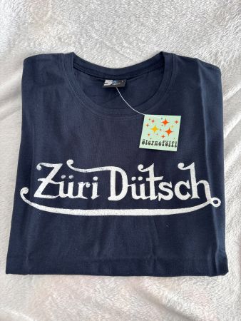 Züri Dütsch Sterneföifi T-Shirt, Grösse S Dunkelblau