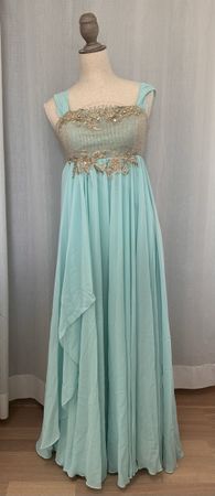 Sommerliches, hellblaues Abendkleid, Grösse 38👗
