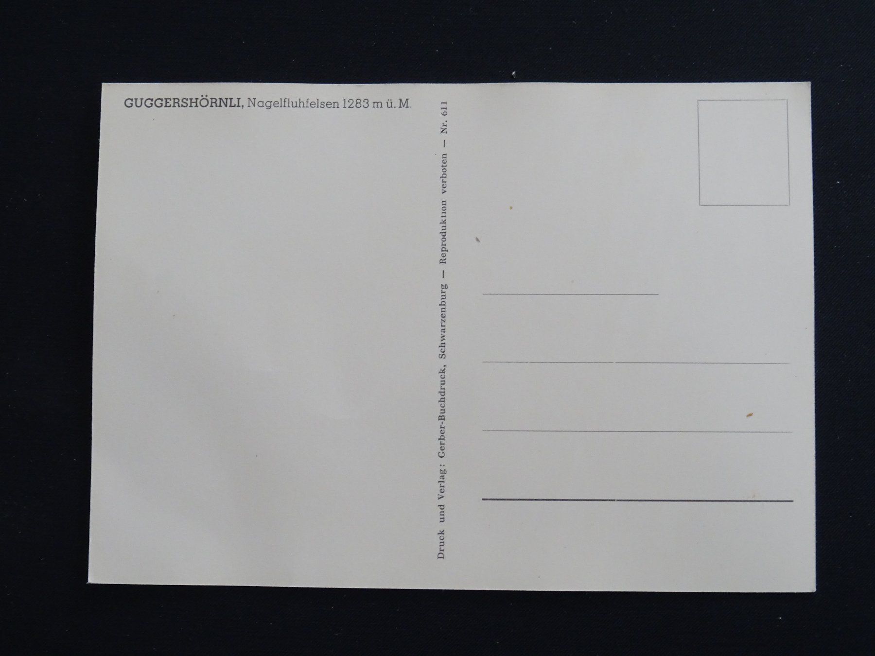Cartoline postali: Postkarte Guggershörnli Nagelfluhfelsen – Usato da Rothrist venduto da heinrich1966 1