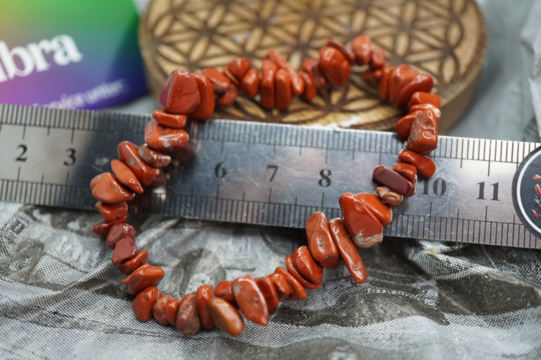 Minerali & Pietre curative: Jaspis rot Splitter elastisches Armband  Ab 1.- – Nuovo e nell'imballaggio originale da Eschenbach SG venduto da topstone 4
