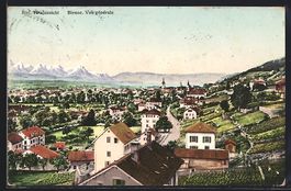 AK Bienne, Vue générale, 1912