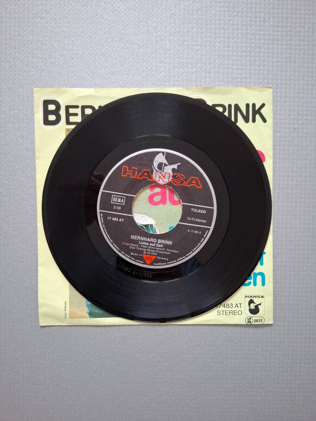 Dischi in vinile: Berhard Brink - Liebe auf Zeit – Usato da Arbon venduto da pendulum 1