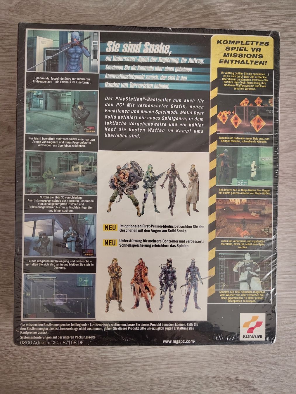 Spiele: Big Box Metal Gear Solid PC Sealed – Neu und originalverpackt aus Schachen LU von retrogamer 1
