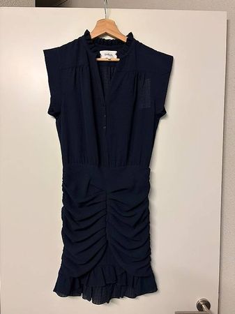 ba&sh Kleid ?Isa? (Marine), Gr. 1 / S (US 4) ? neu