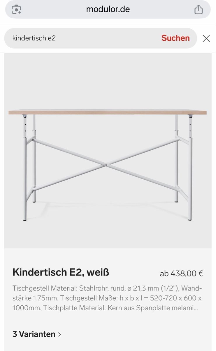 Schreibtische: Modulor Kindertisch E2, höhenverstellbar – Gebraucht aus Meilen von karanaspa 2
