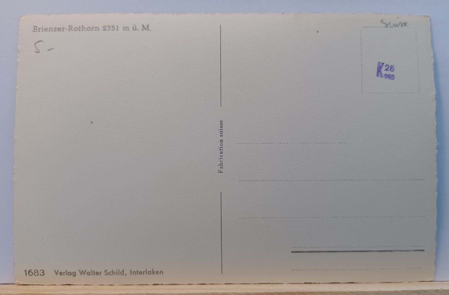Cartoline postali: Brienzer-Rothorn 2351 m ü. M. – Usato da Aarau Rohr venduto da mgvw 1
