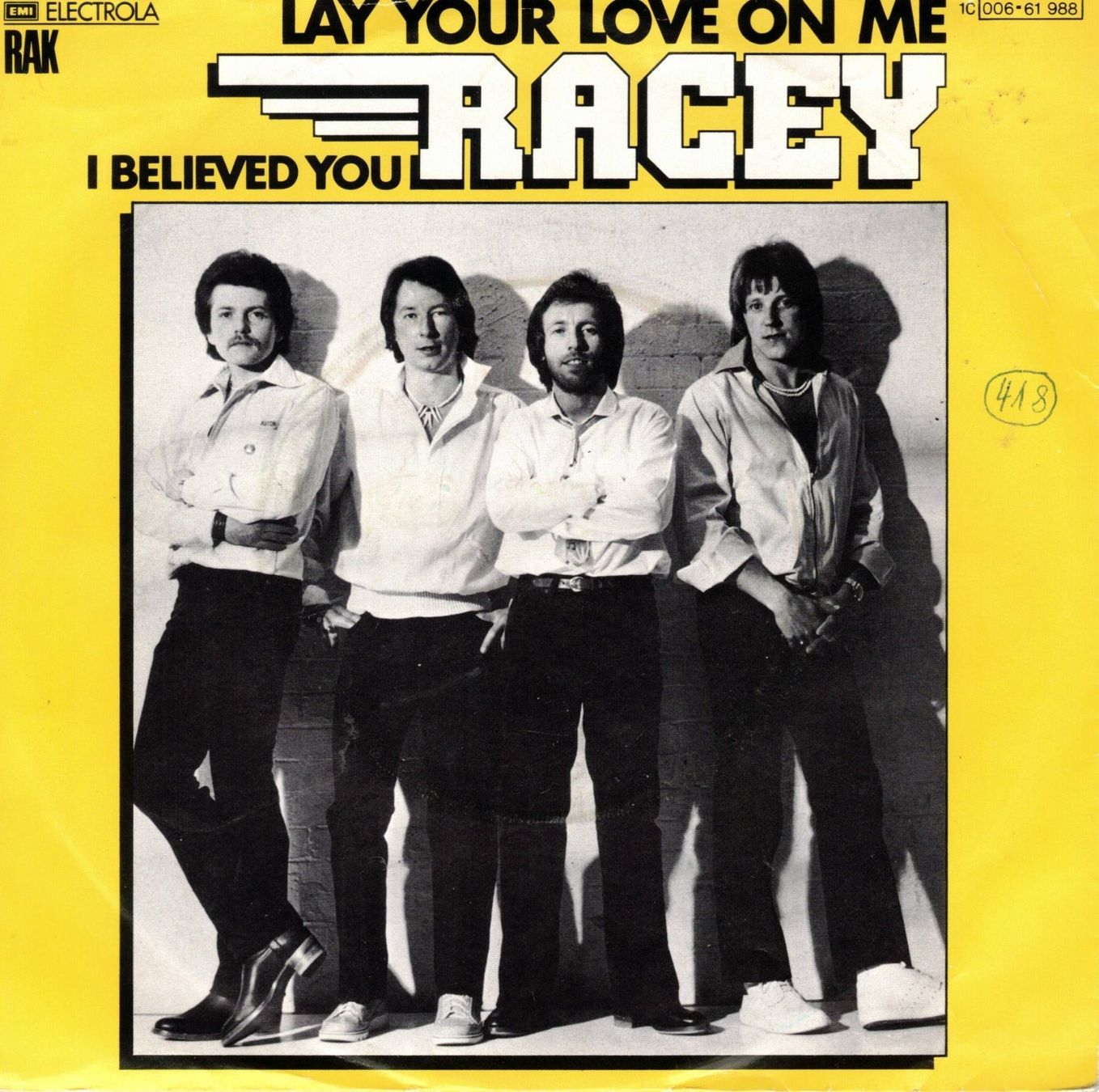 Schallplatten: Racey  --  Lay your love on me  Single7 – Gebraucht aus Rheinau von thealbum