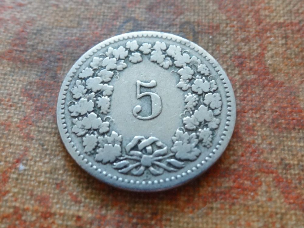Tutti le monete: 5 Rp. 1882   (B) – Usato da Romanel-sur-Lausanne venduto da Swift13 1