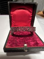 Antiker Granat Armreif, Böhmische Granate ca 1900