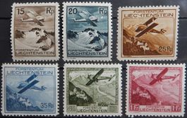 Liechtenstein Kat. 108-113 * 1930 Kat. 250 Euro