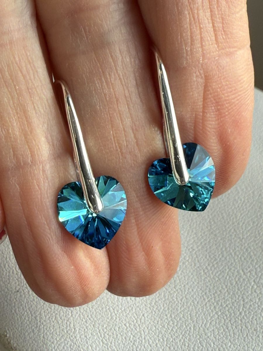 Swarovski Ohrringe & -stecker: Blaue Swarovski Crystal Ohrringe NEU – Neu und originalverpackt aus Basel von Chili007 3