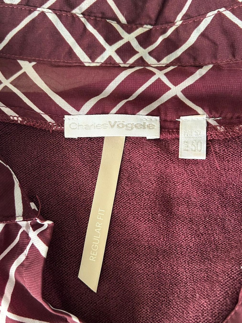 Blusen: Camicetta bianca e bordeaux 2 pezzi Charles Vögele tg.50 – Gebraucht aus Melano von H-Sara 2