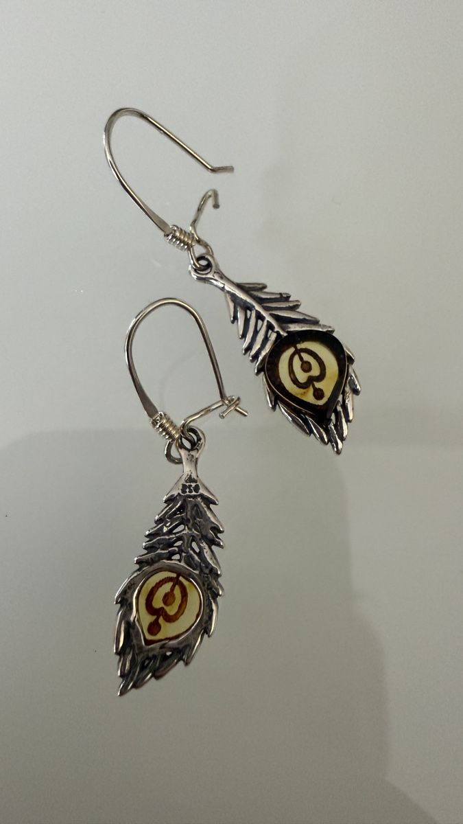 Orecchini pendenti & Orecchini a lobo: Pfau-Feder Design, Silberohrringe – Nuovo e nell'imballaggio originale da Ebikon venduto da Leonidas2 2