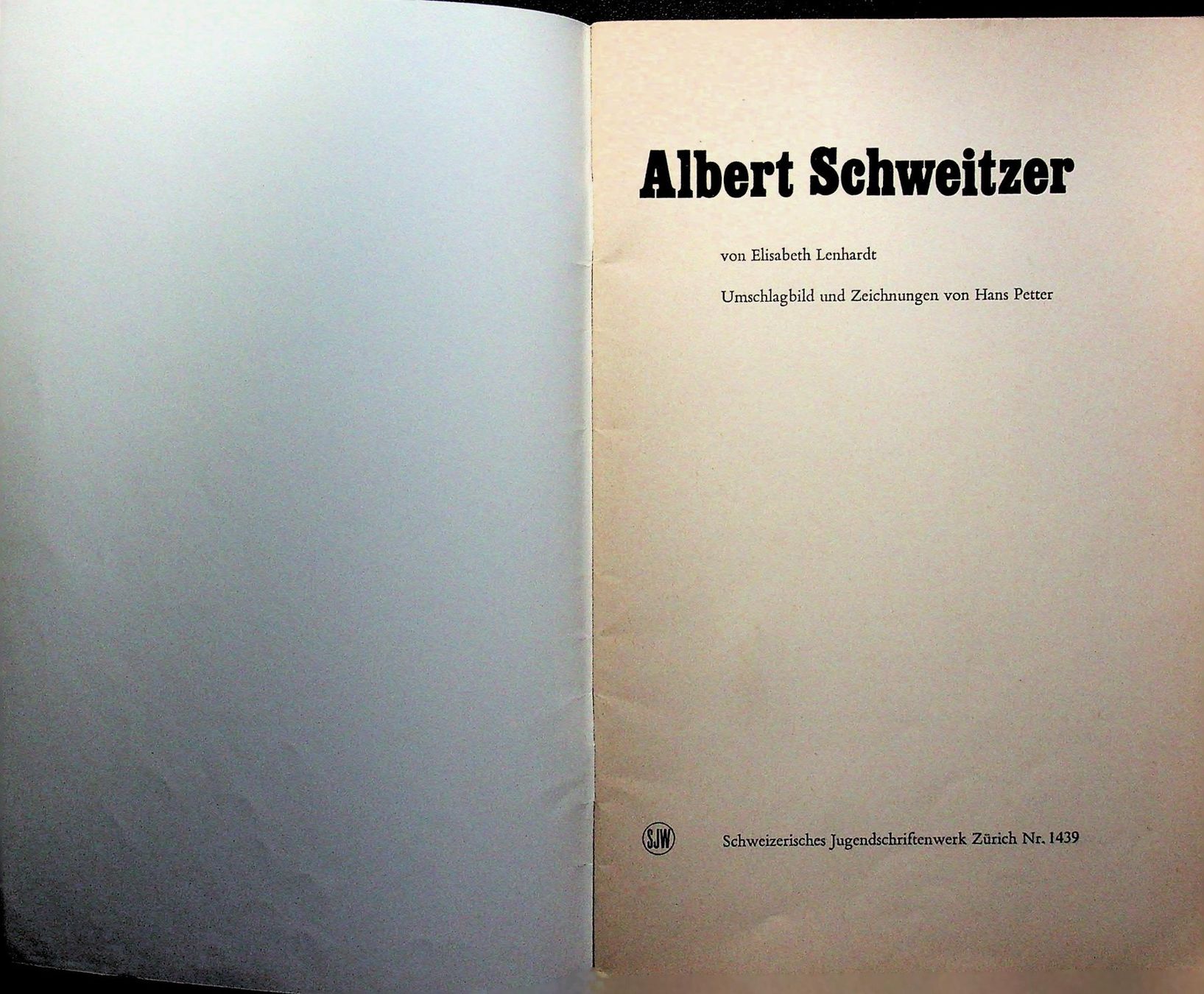 Libri: SJW 1439  Elisabeth Lenhardt Albert Schweitzer EA 1978 – Usato da Reitnau venduto da Zaomir 2