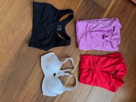 Sport BHs und Veloshirts, Gr. S/36, The North Face, etc.