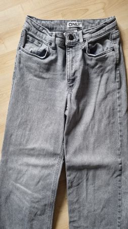 Only! Stylische graue wide leg Jeans, Gr. 27/30