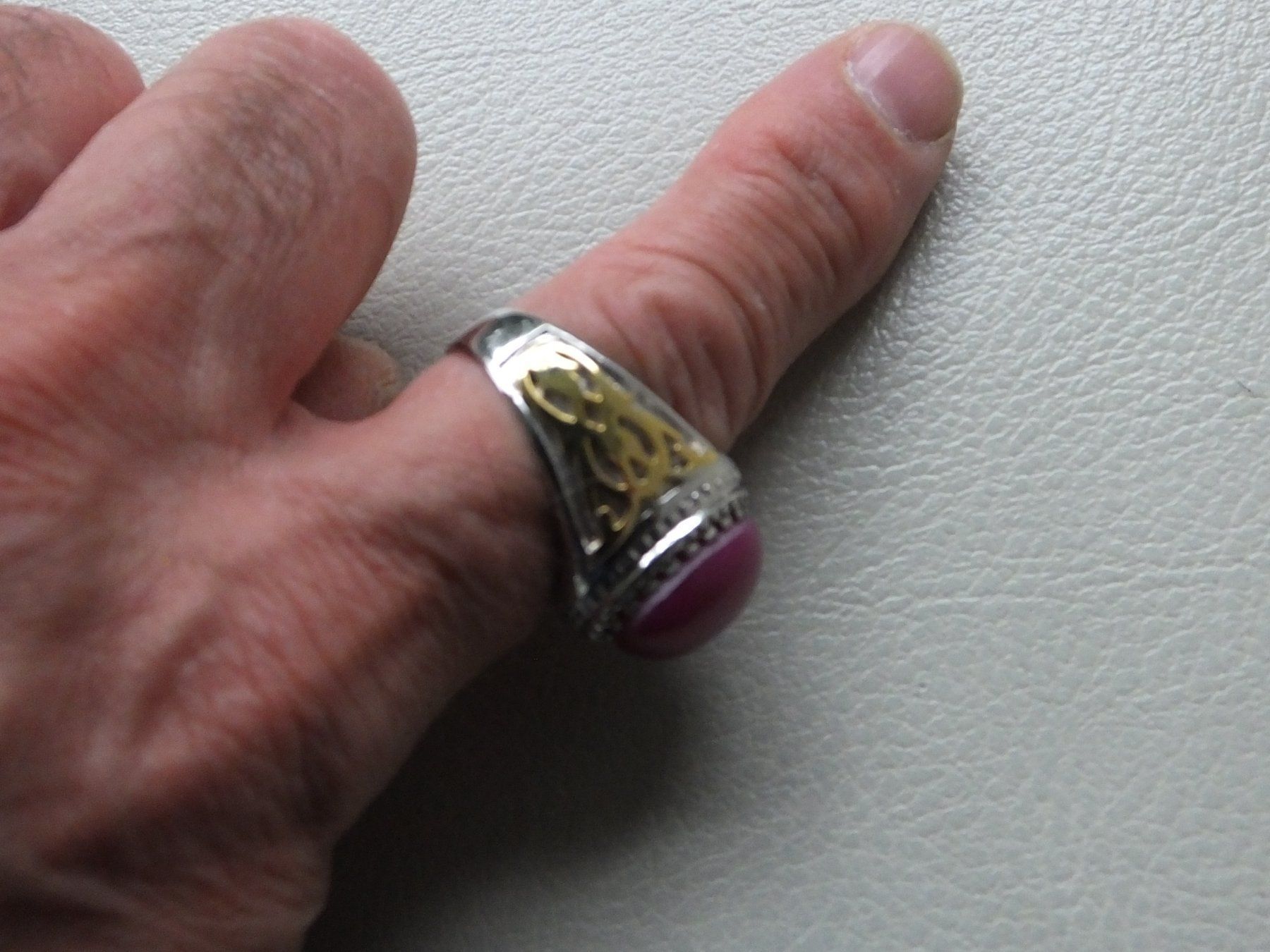 Anelli: Herrenring mit Echtem RUBIN Stein – Usato da Unterentfelden venduto da l654321a 1