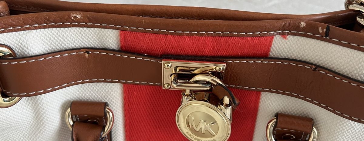 Michael Kors Borse da donna: Michael Kors Tasche, Canvas/Leder, rot/weiss. – Usato da Uster venduto da Family_Boutique 3