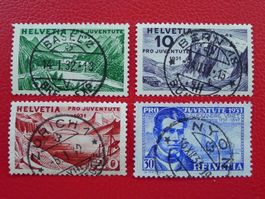 1931, Pro Juventute: J57-J60, Satz mit sauberen Vollstempeln