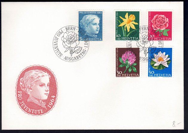 Alle Briefmarken: Pro Juventute 1964 FDC – Gebraucht aus Pfäffikon ZH von Romulus