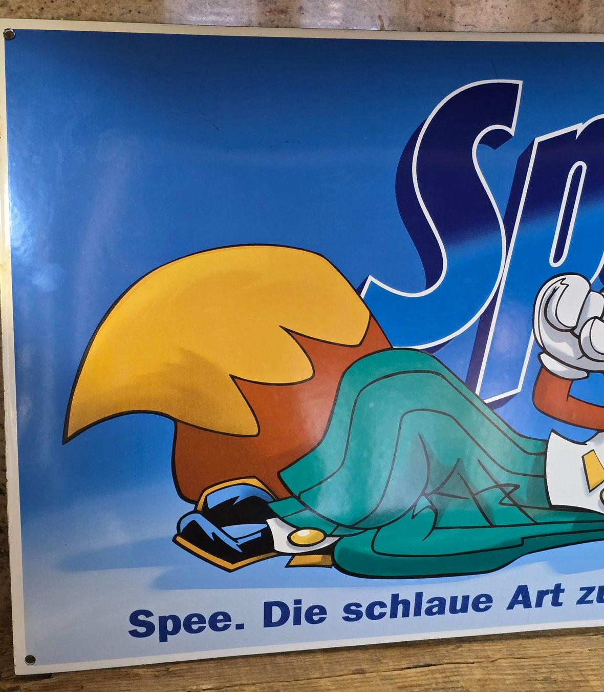 Insegne: Original "Spee" Fuchs Emaile Werbeschild – Usato da Walkringen venduto da Vanuca 5