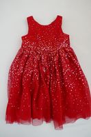 Rassiges rotes Kleid mit Pailletten, Gr. 98