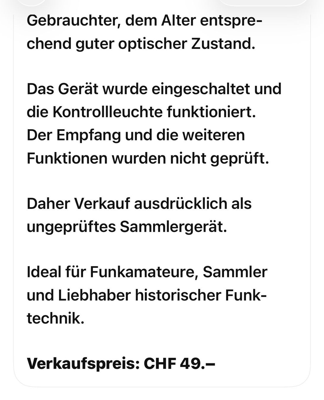 Radiocomunicazione: Funkscanner Bearcat BC FOUR-SIX-A gebraucht – Usato da Wiesendangen venduto da plus-minus 7