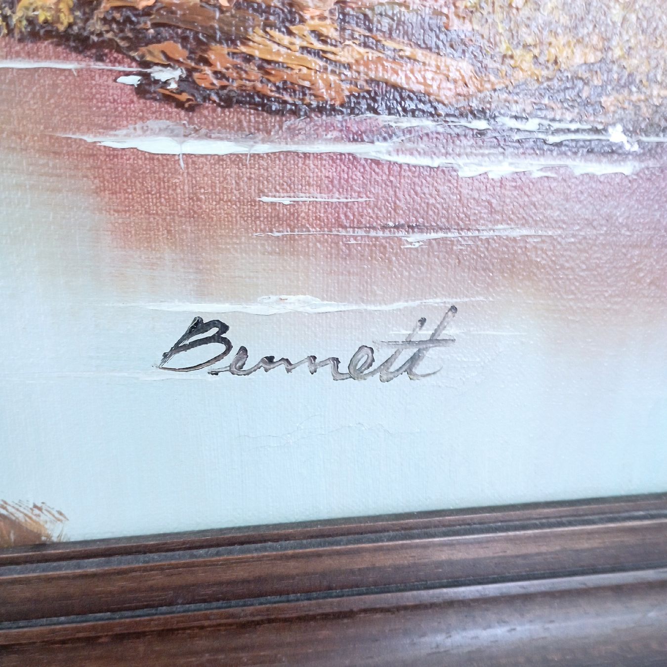 Dipinti: Gemälde "Herbstlandschaft mit Haus am Bach" -Signiert – Usato da Busswil BE venduto da mauro1967 2