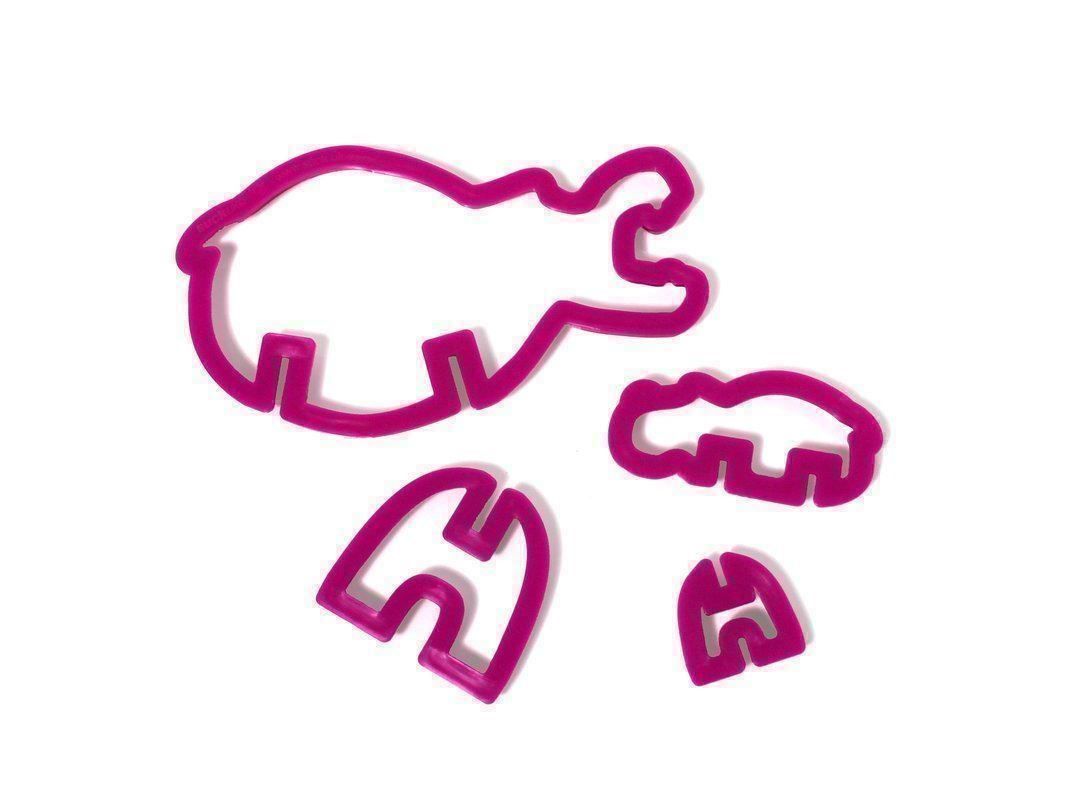 Teglie da forno: 3D Safari Cookie Cutters 2er-Set Löwe + Nilpferd – Nuovo e nell'imballaggio originale da Schwyz venduto da mucholoco 3