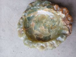 Edle Achatschale / Ablageschale aus Onyx - Unikat