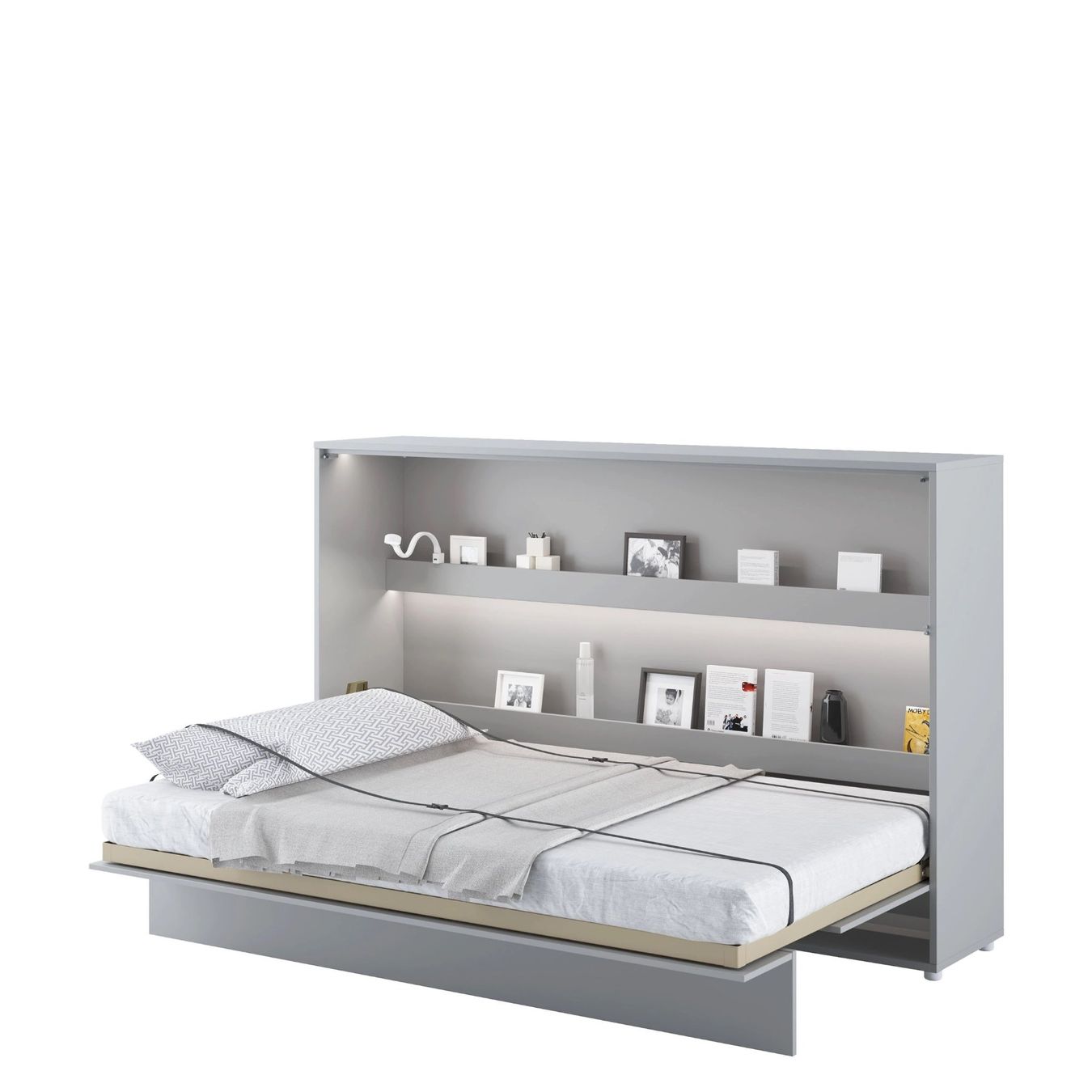 Letti: Schrankbett NOAH Horizontal Grau + LED - 120x200cm – Nuovo e nell'imballaggio originale da Wallenwil venduto da toesstal-vertrieb