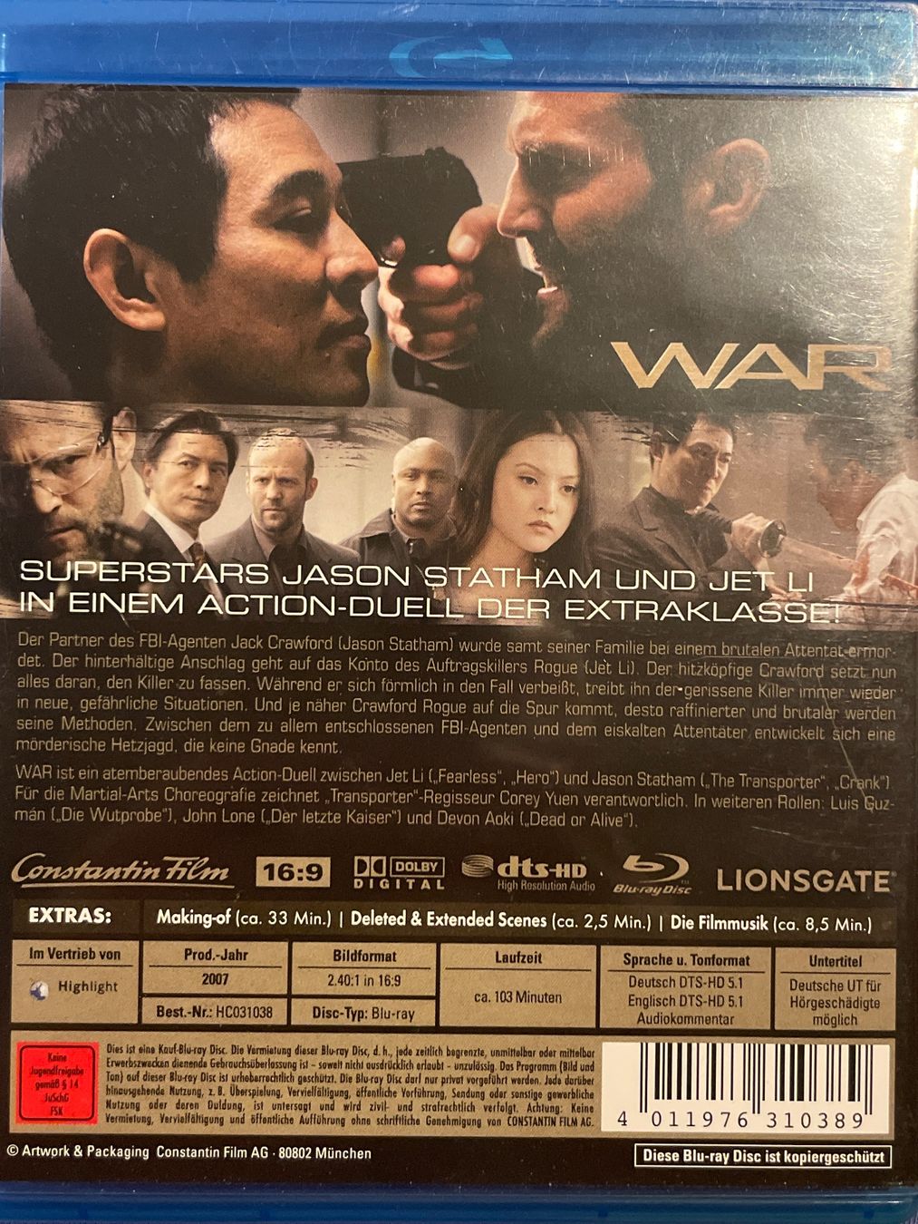Tutti i DVDs: WAR   (2007) – Nuovo (secondo la descrizione) da Waldenburg venduto da Gonzo8 1